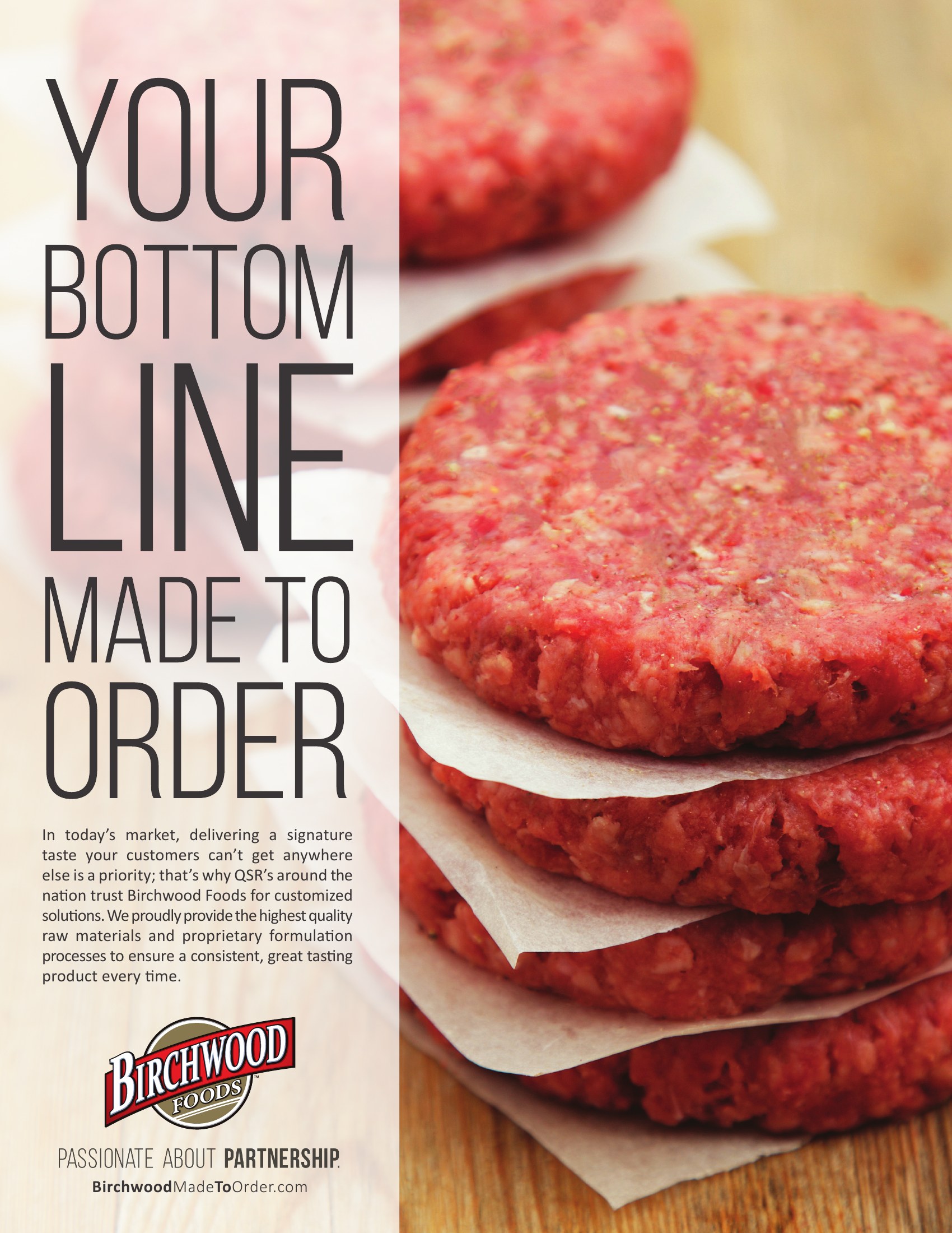 Birchwood trade ad, your bottom line made to order