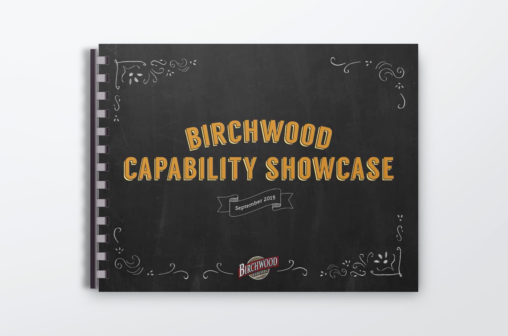 Birchwood Capability Showcase cover, chalkboard style, September 2015