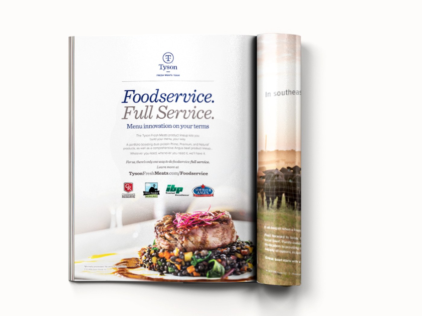 Tyson Foodservice ad — Foodservice. Full Service.