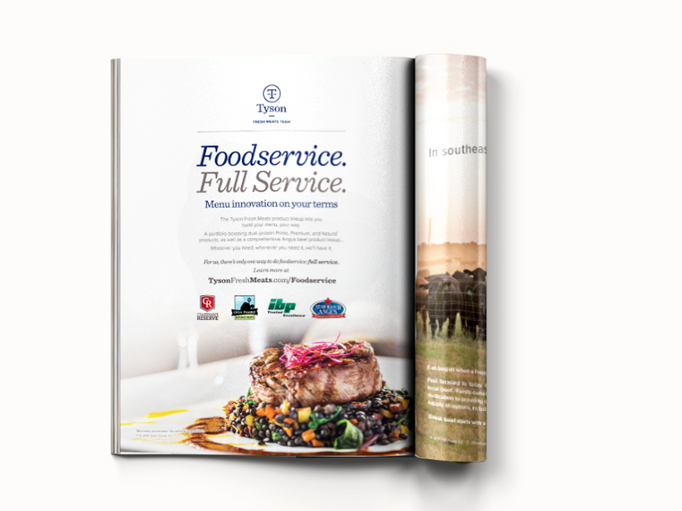 Tyson Foodservice ad — Foodservice. Full Service.