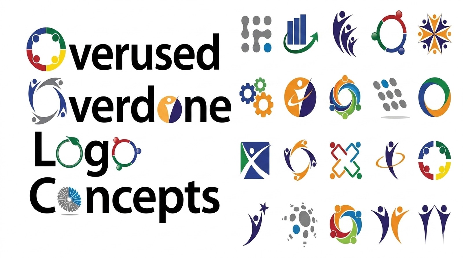 Overused, overdone logo concepts: 20 examples of generic stock-logo design tropes