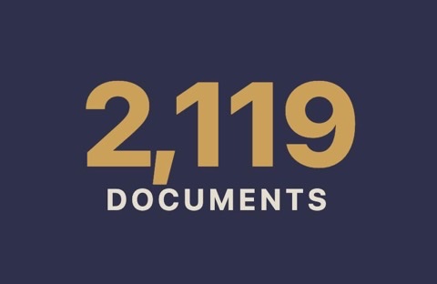 2,119 documents in the finished corpus