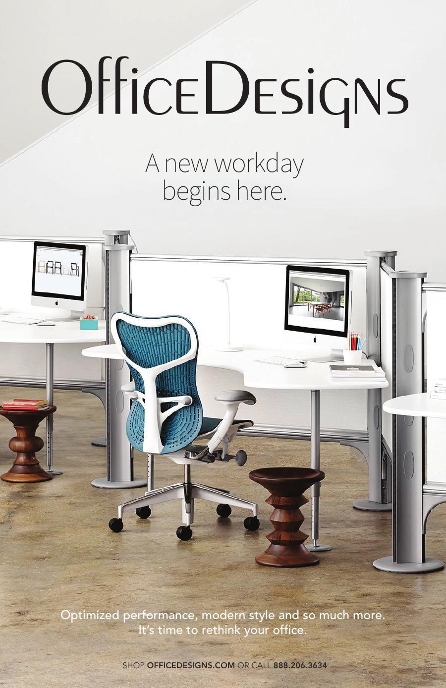 Office Designs spring catalog cover: A new workday begins here