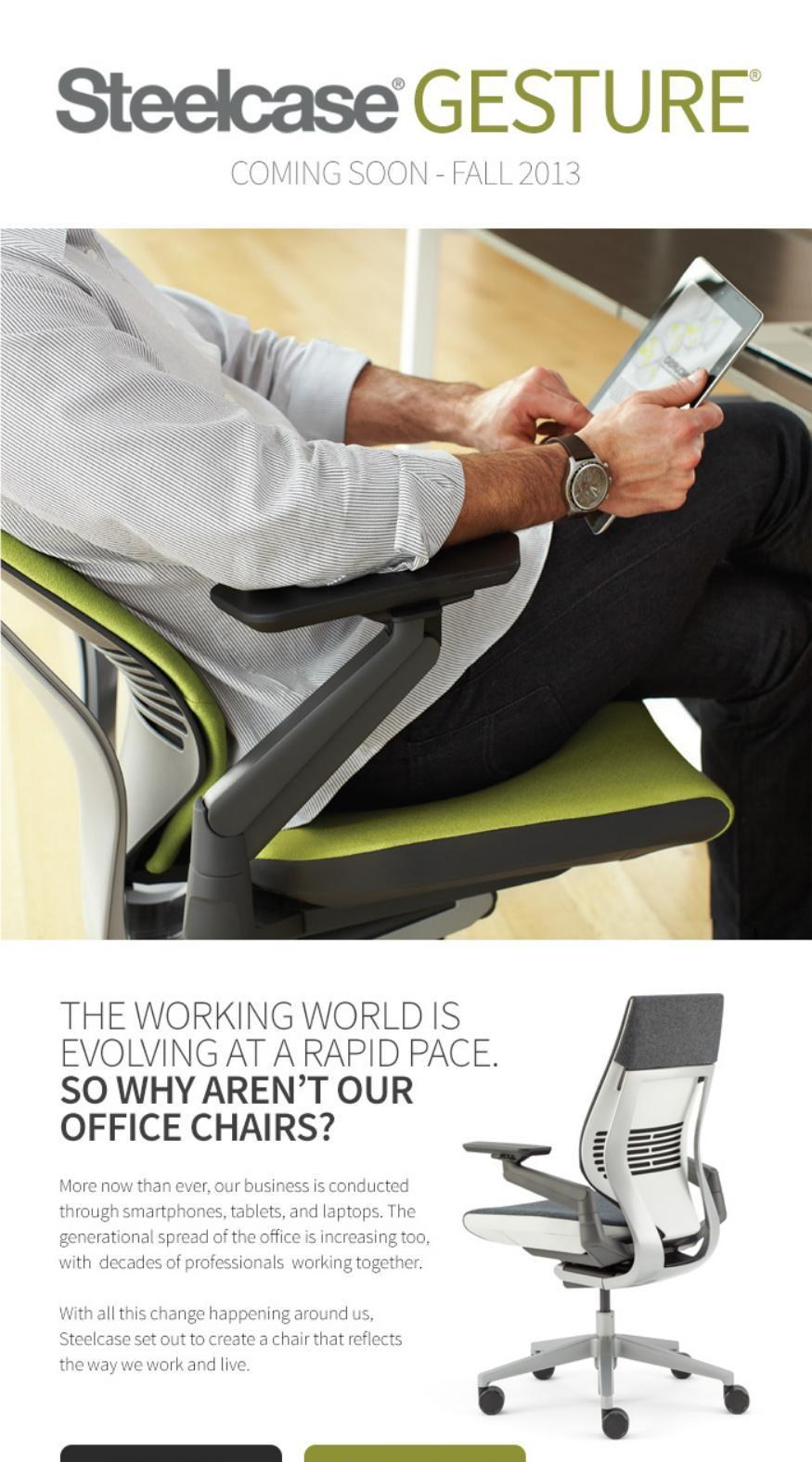 Steelcase Gesture launch page